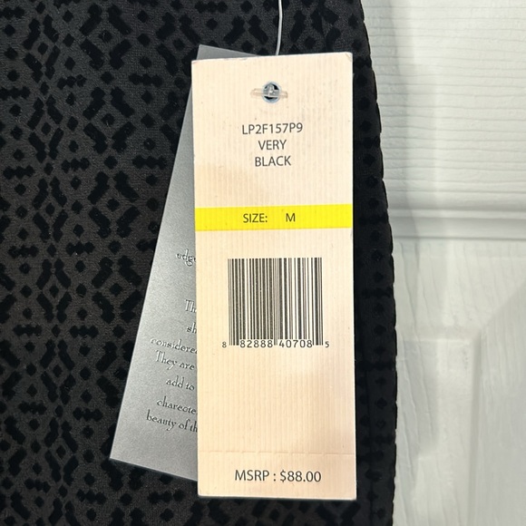 NWT Ladies size Medium “Very Black”textured Pants - Picture 2 of 11